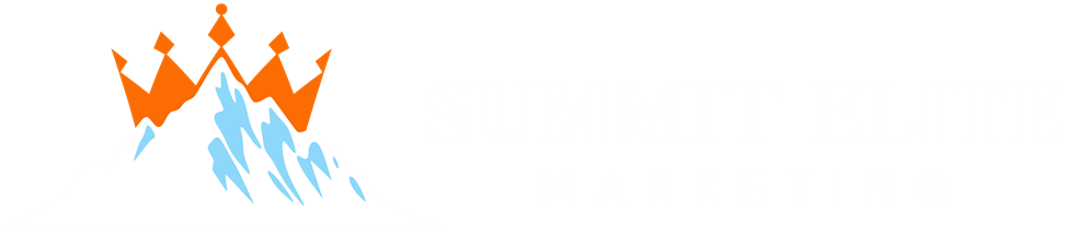 Summit Elite Marketing reverse horizontal logo design